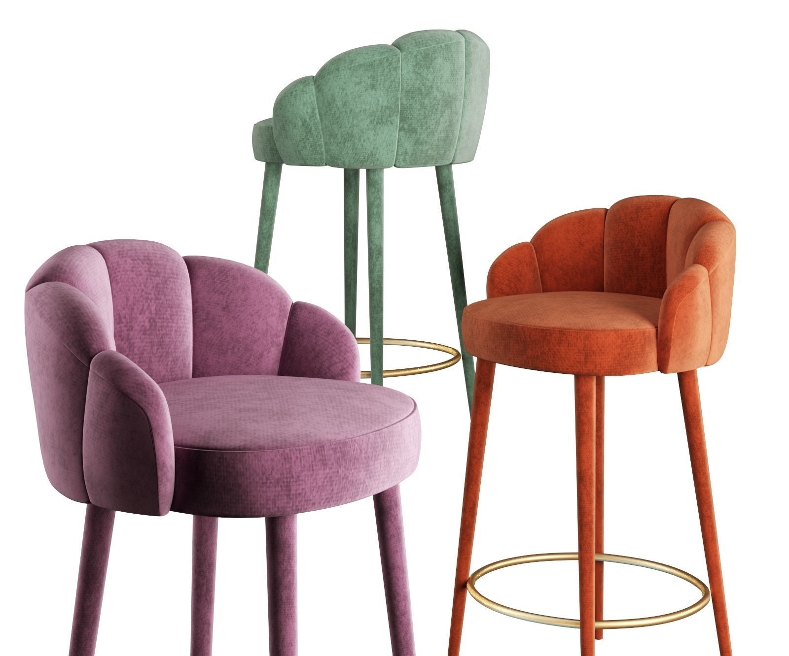 Olympia Bar and Counter Stool 3D model_2