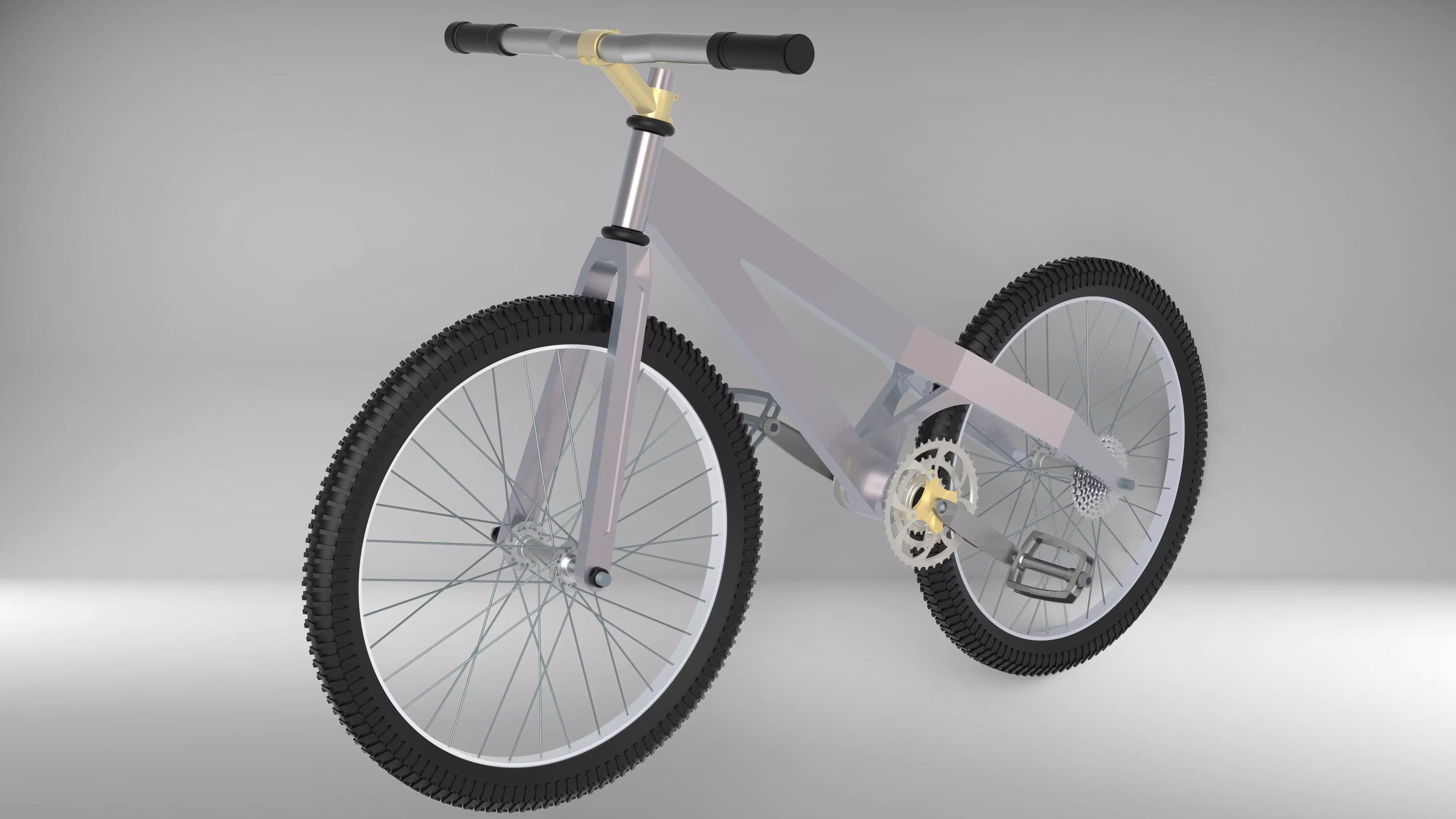 bike with manufactured frame 3D model