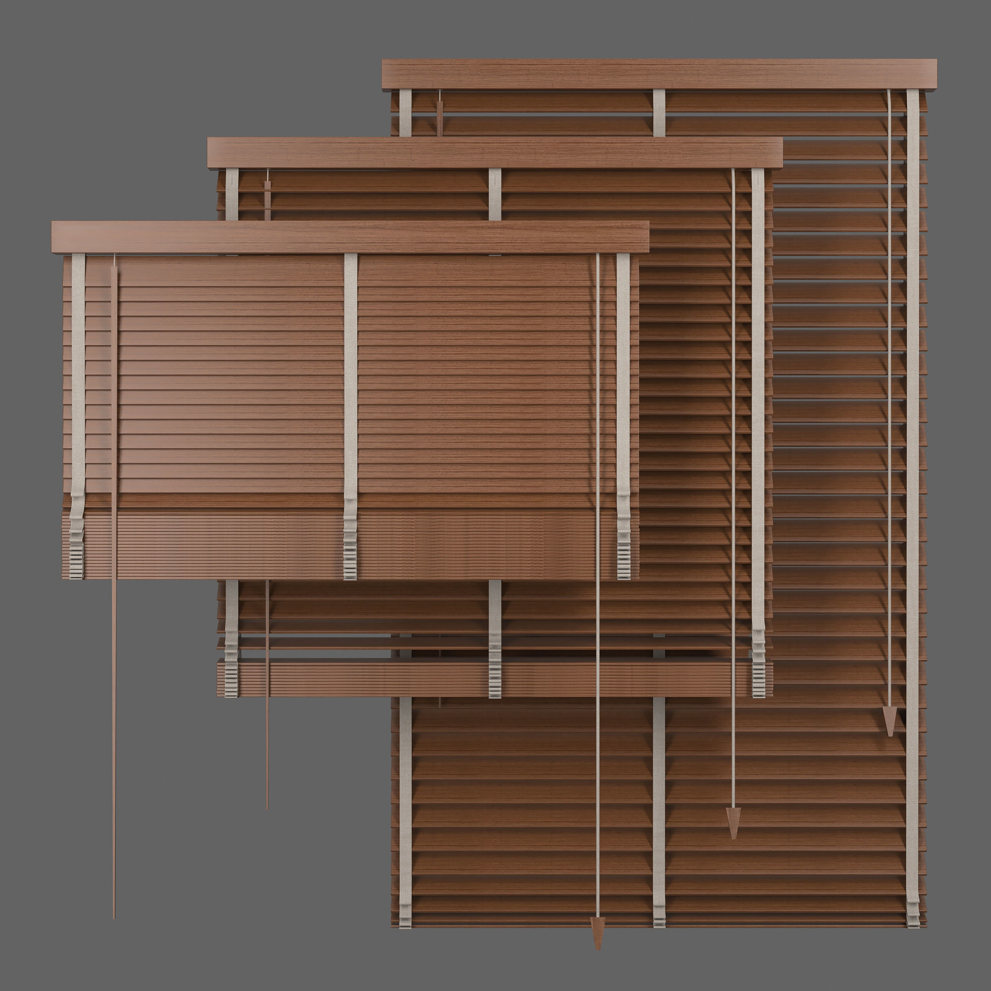 Set Blinds Wooden 1 3D model_3