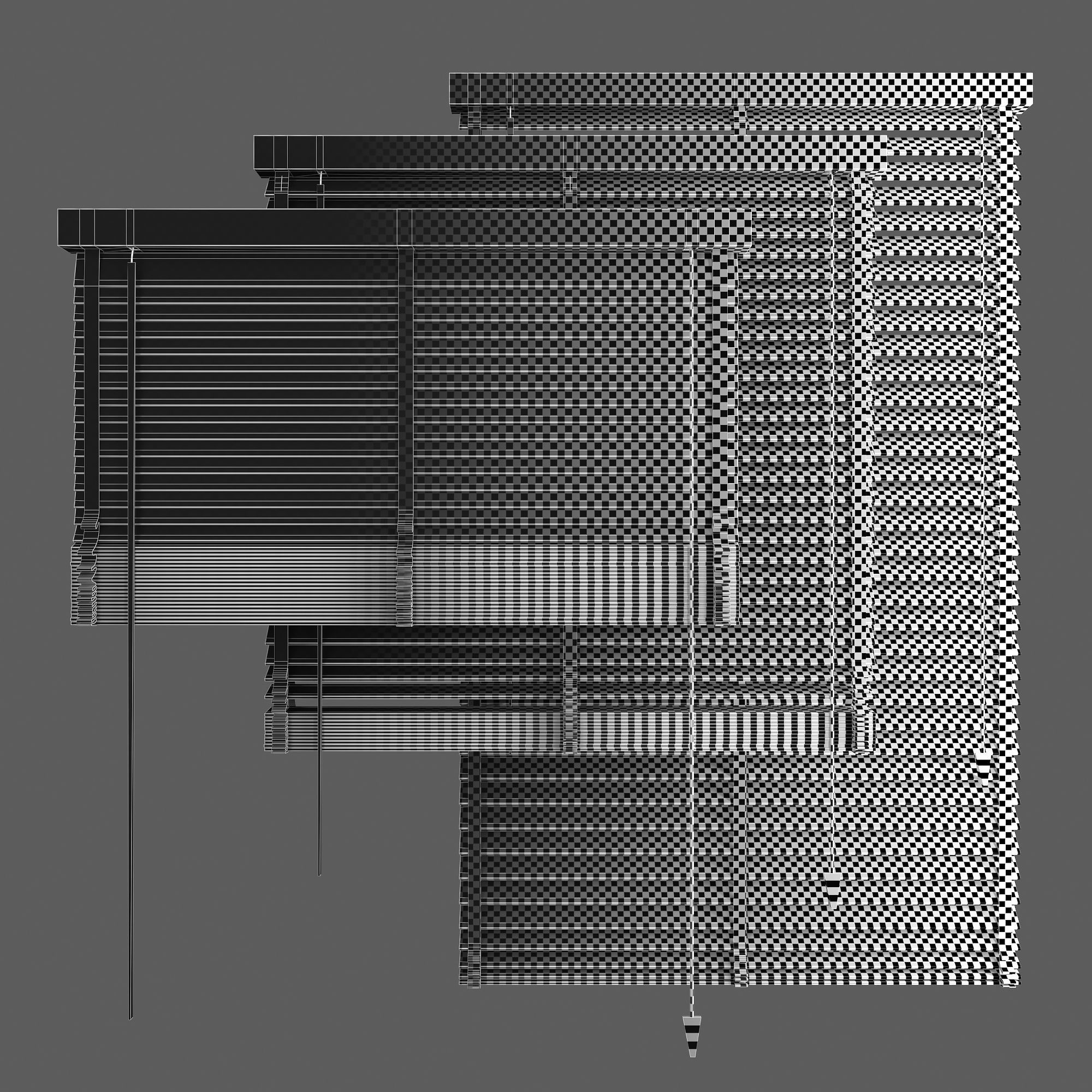 Set Blinds Wooden 1 3D model_5