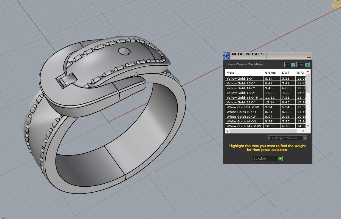 ring belt 3D print model_10
