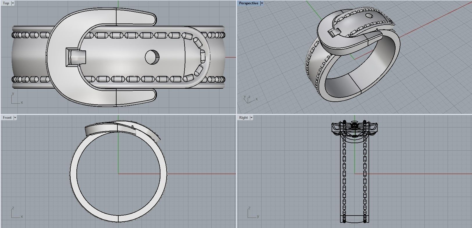 ring belt 3D print model_9
