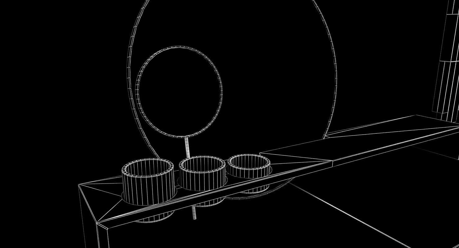 VIRTU ORNATU dressing table and azucena stool 3D model_8