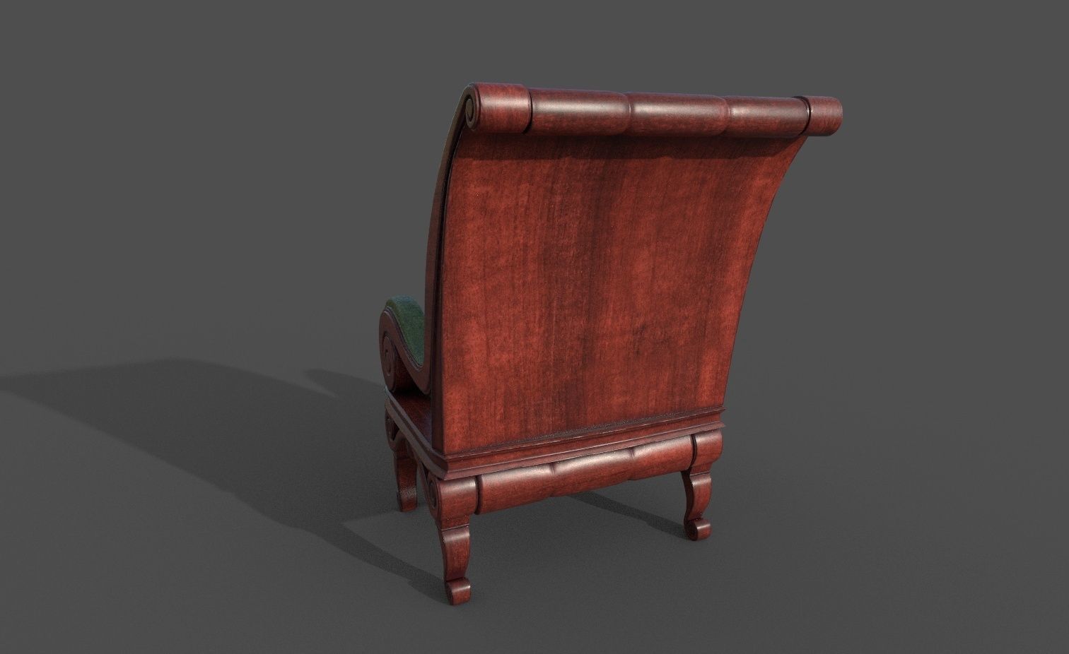 Old furniture set Low-poly 3D model_7