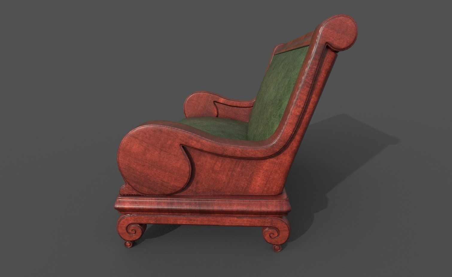 Old furniture set Low-poly 3D model_11