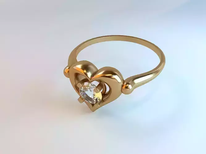 Heart ring printable model