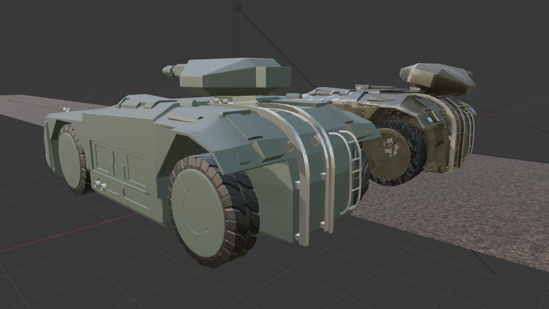 3D model Aliens APC M577 Armored Personnel Carrier renderable VR 
