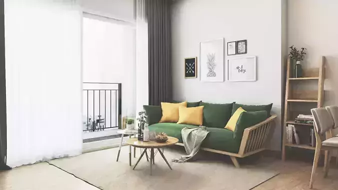 Contemporary Sketchup Kitchen Model Scene