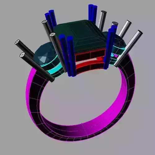 emerald cut diamond  engagement ring an 169 anello cestino