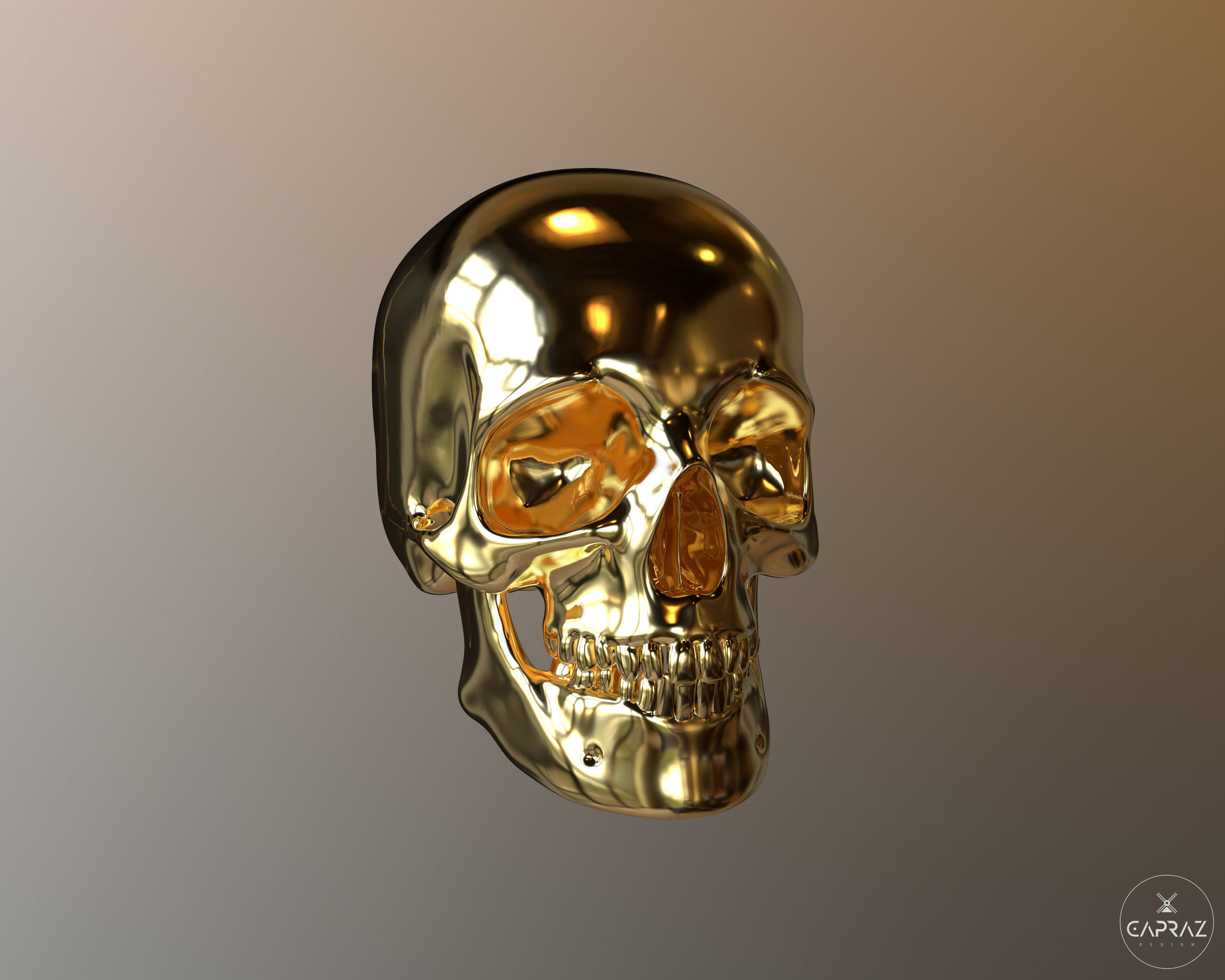 3D Printable Skull - rc 3D print model_3