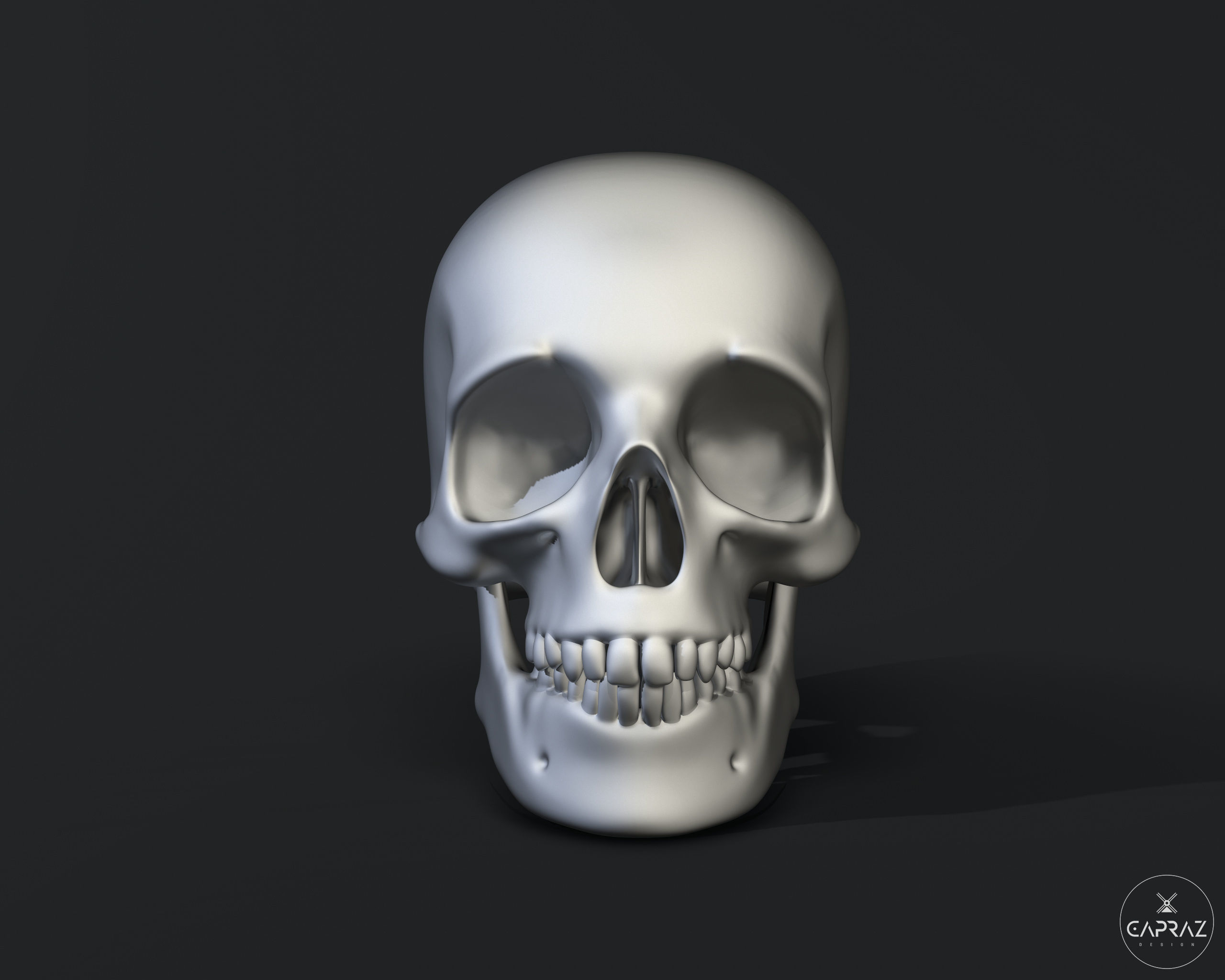 3D Printable Skull - rc 3D print model_9