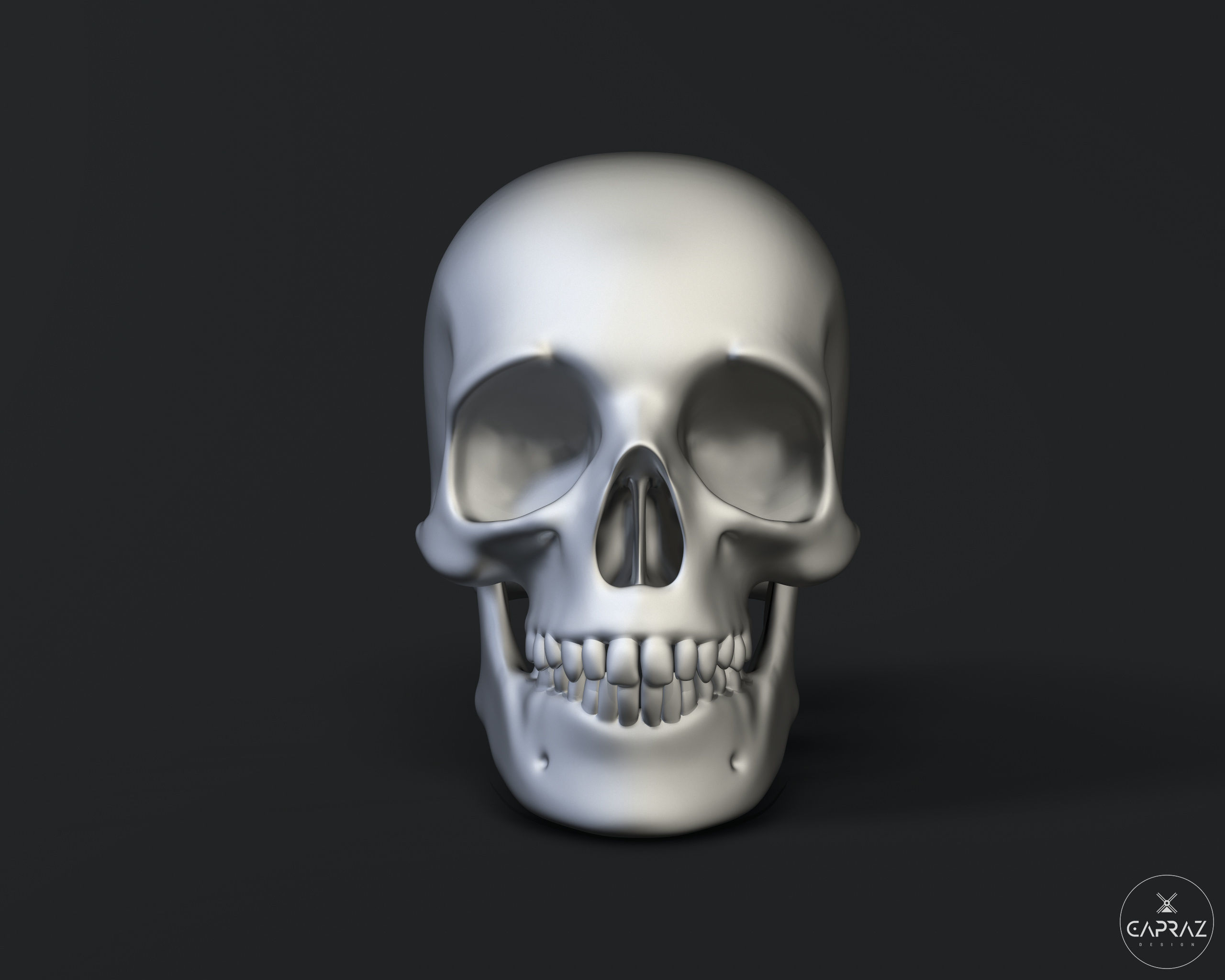 3D Printable Skull - rc 3D print model_10