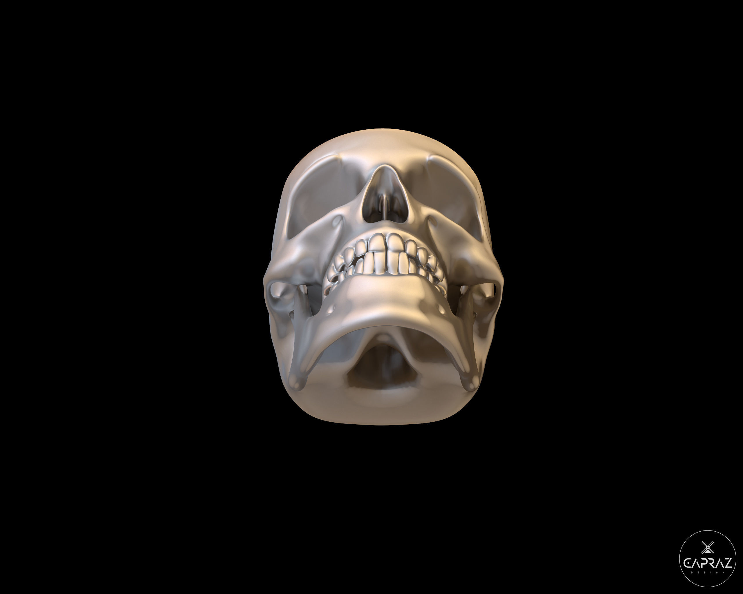 3D Printable Skull - rc 3D print model_5