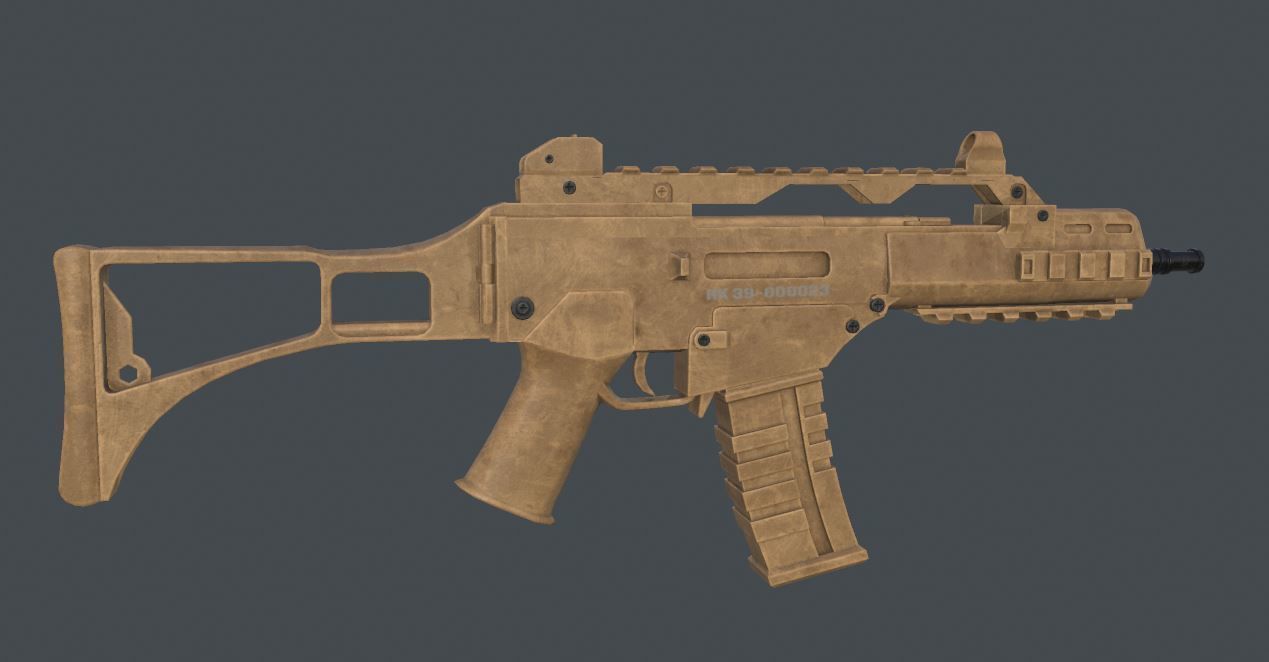 G36C AR with skins Low-poly 3D model_6