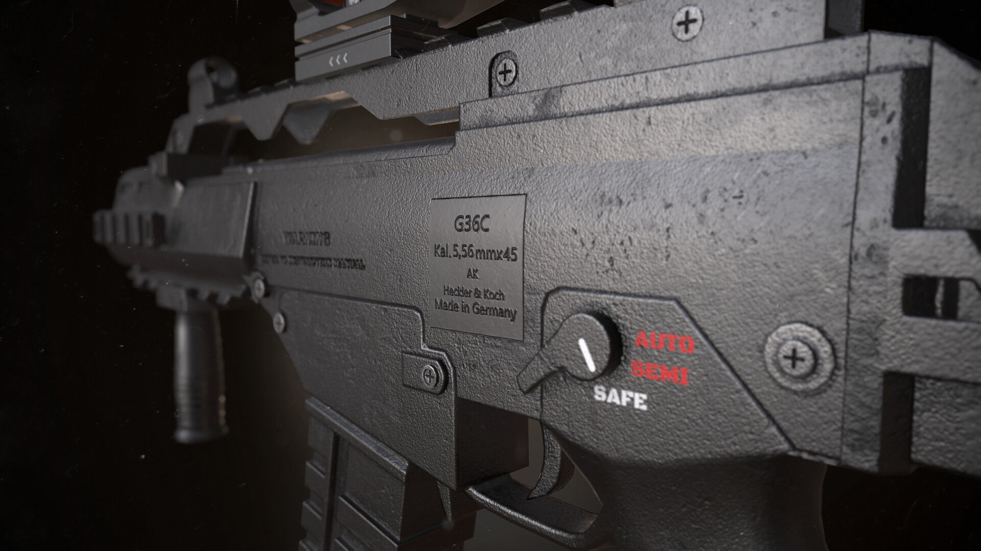 G36C AR with skins Low-poly 3D model_5