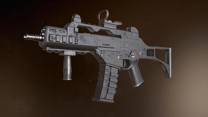 G36C AR with skins  Low-poly 3D model