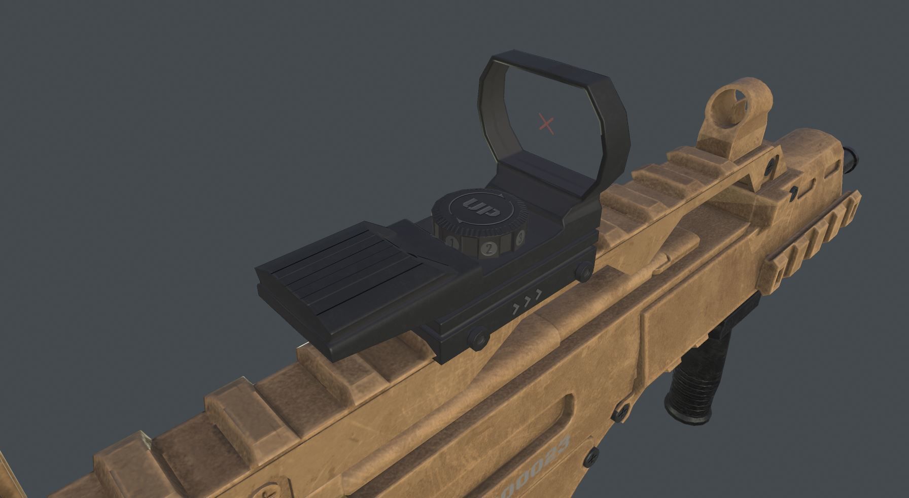 G36C AR with skins Low-poly 3D model_8