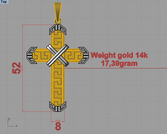 Model 202 Cross 3D print model_4