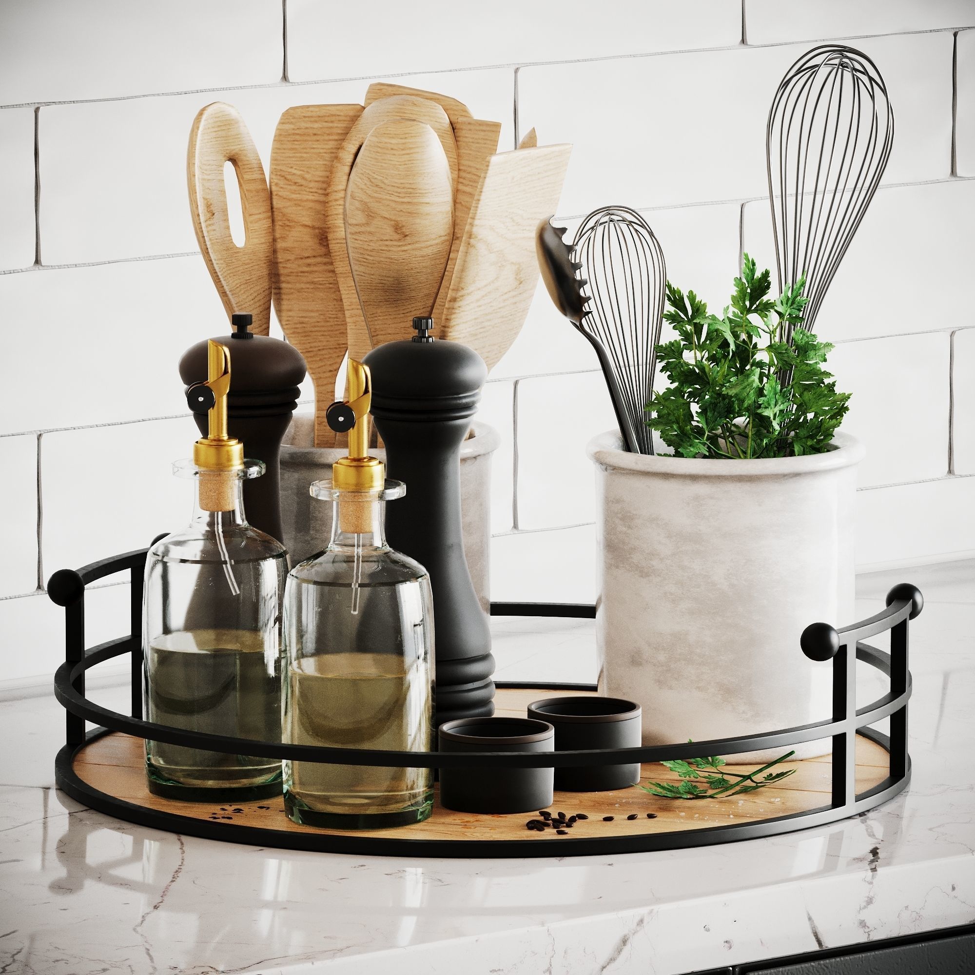 Kitchen Accessories SCENE Corona 3D model_2