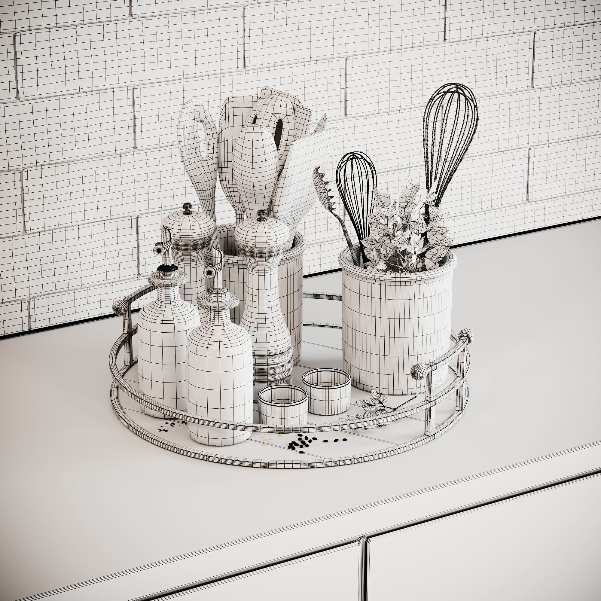 Kitchen Accessories SCENE Corona 3D model_9