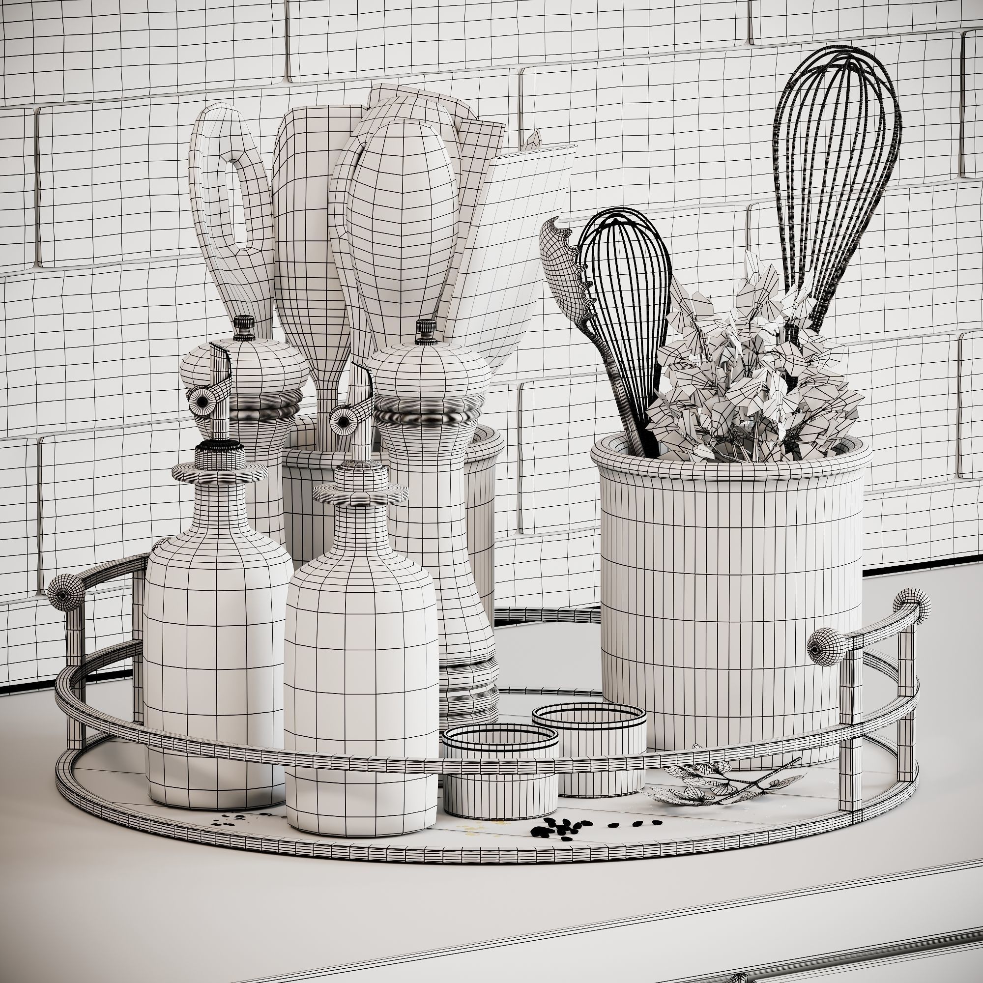 Kitchen Accessories SCENE Corona 3D model_7