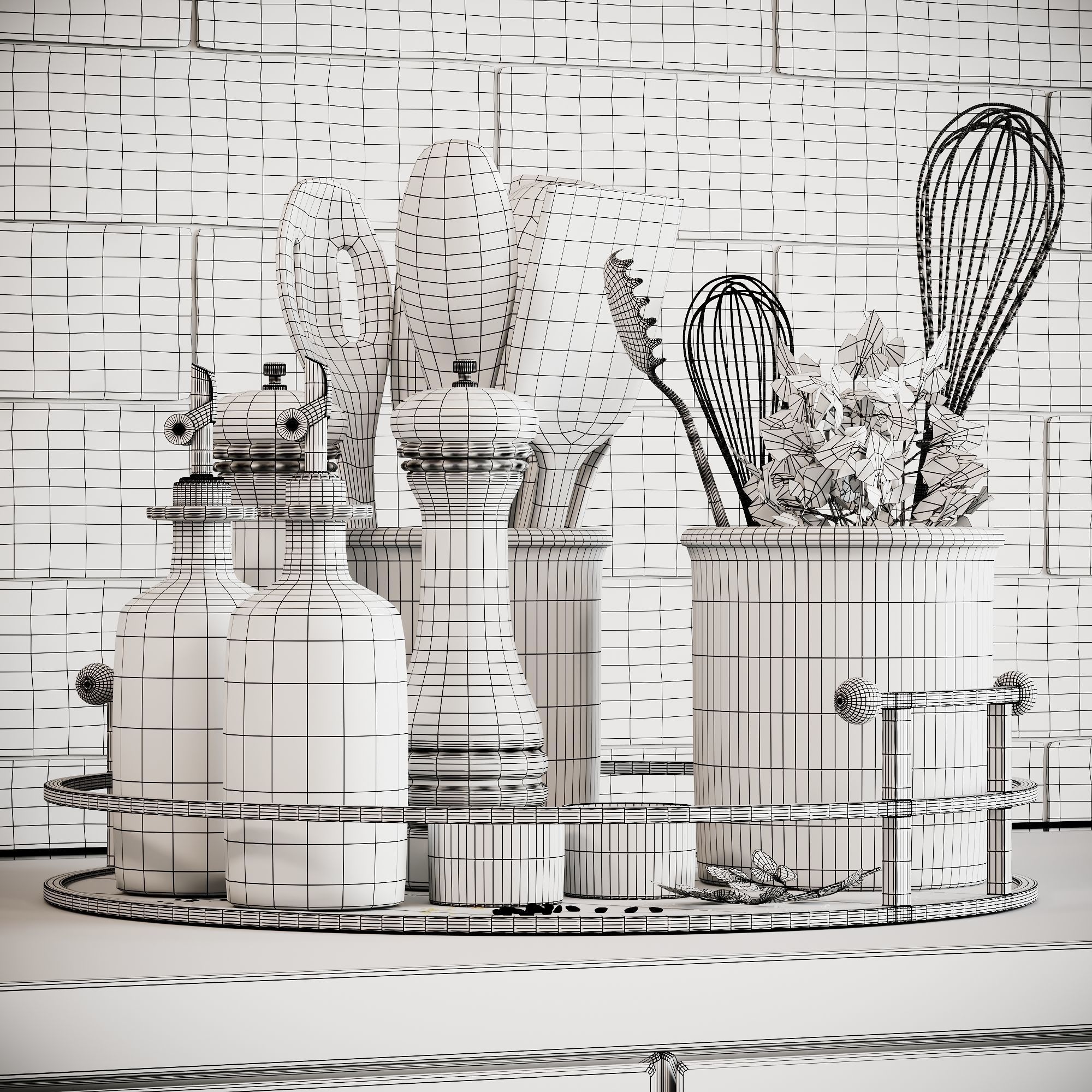 Kitchen Accessories SCENE Corona 3D model_6