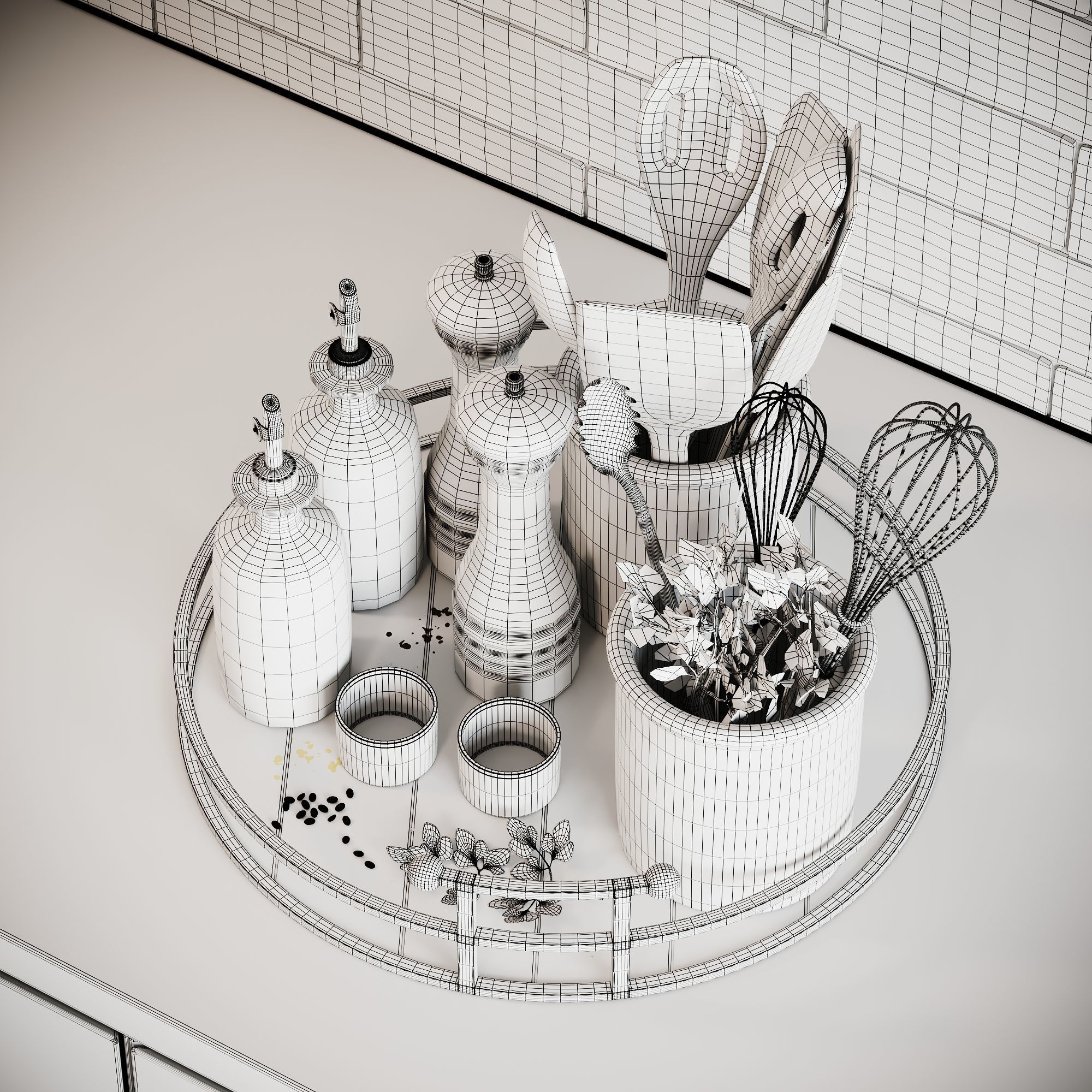 Kitchen Accessories SCENE Corona 3D model_5