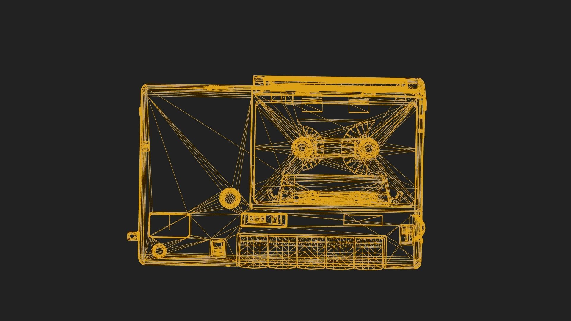 Old Tape Recorder - PBR Low-poly 3D model_5