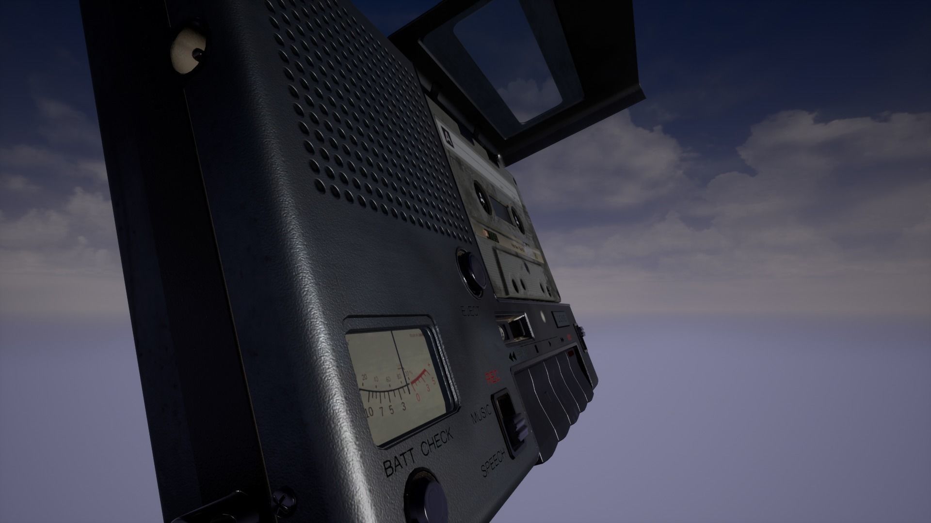 Old Tape Recorder - PBR Low-poly 3D model_1