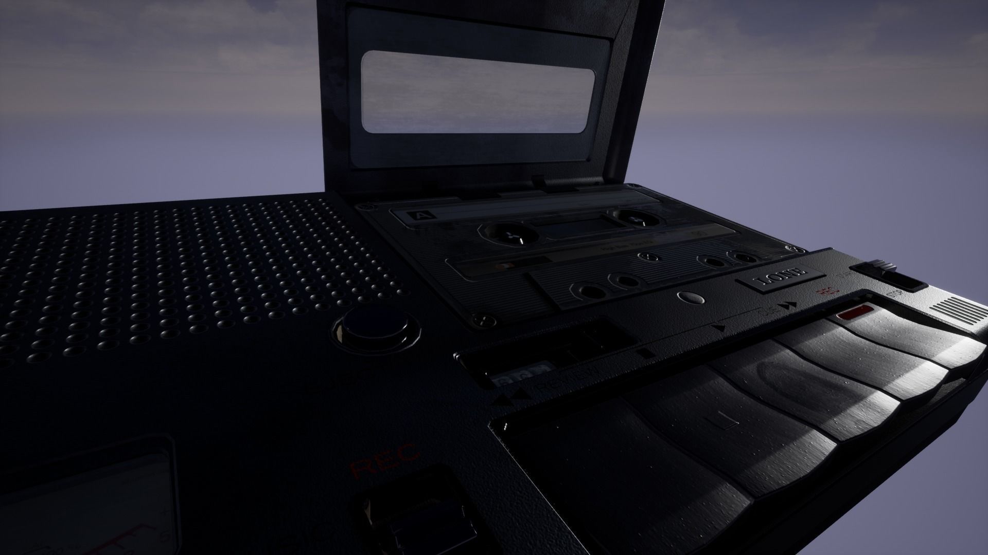 Old Tape Recorder - PBR Low-poly 3D model_4