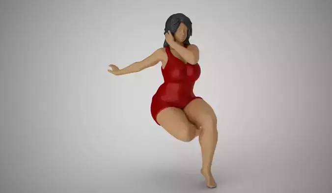 Woman Reclining to Back 3D print model