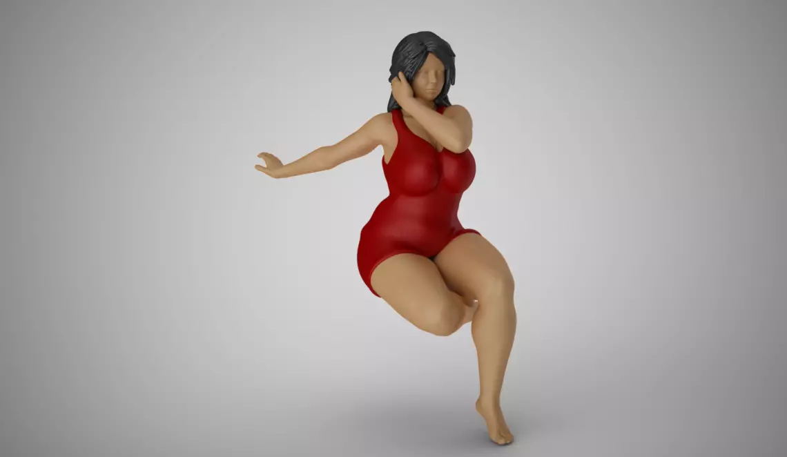 Woman Reclining to Back 3D print model