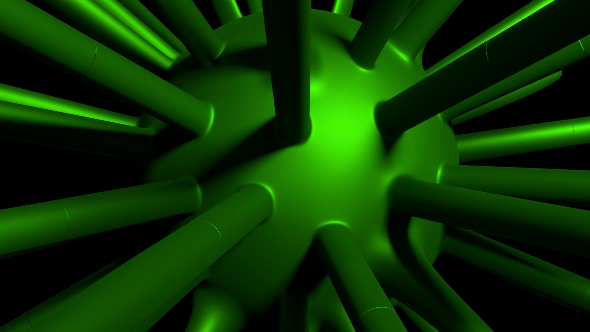 Covid-19 spike Low-poly 3D model_1