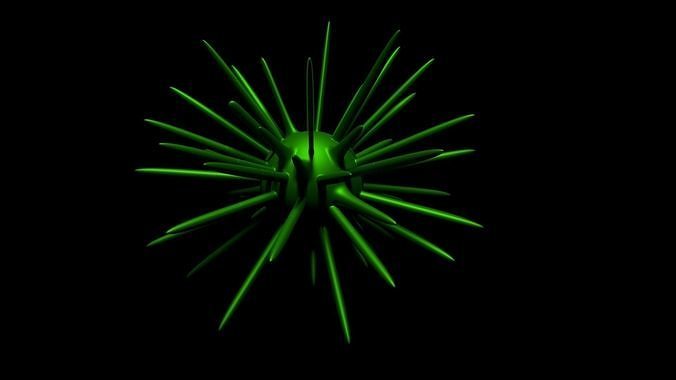 Covid-19 spike Low-poly 3D model