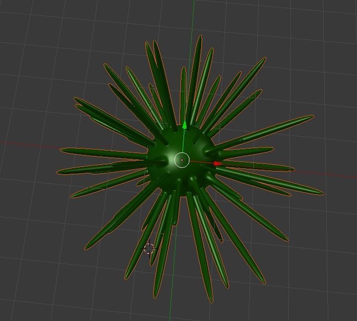 Covid-19 spike Low-poly 3D model_4