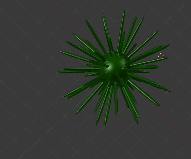 Covid-19 spike Low-poly 3D model_3