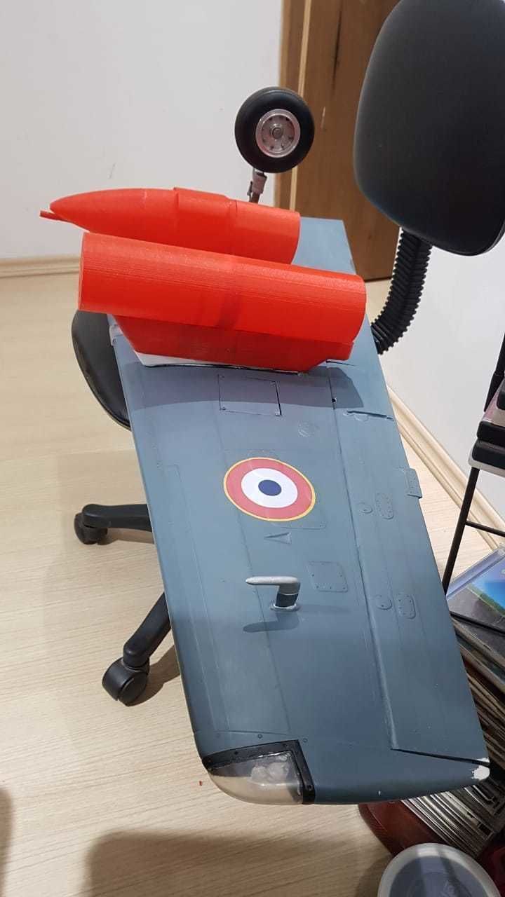 GunPod and Wing Pylon support for guns 3D print model_2