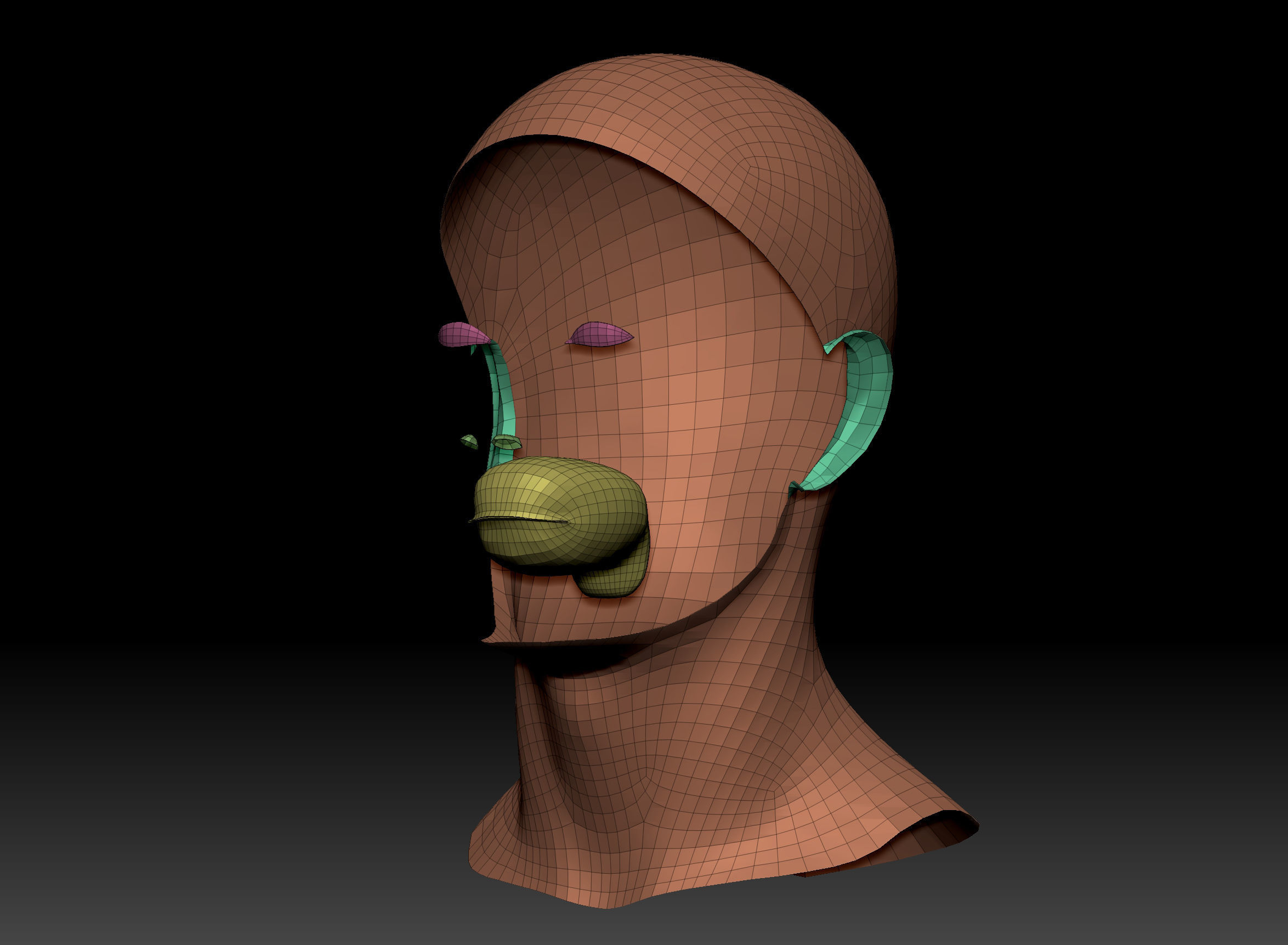 Body Parts BaseMeshes 3D model_7