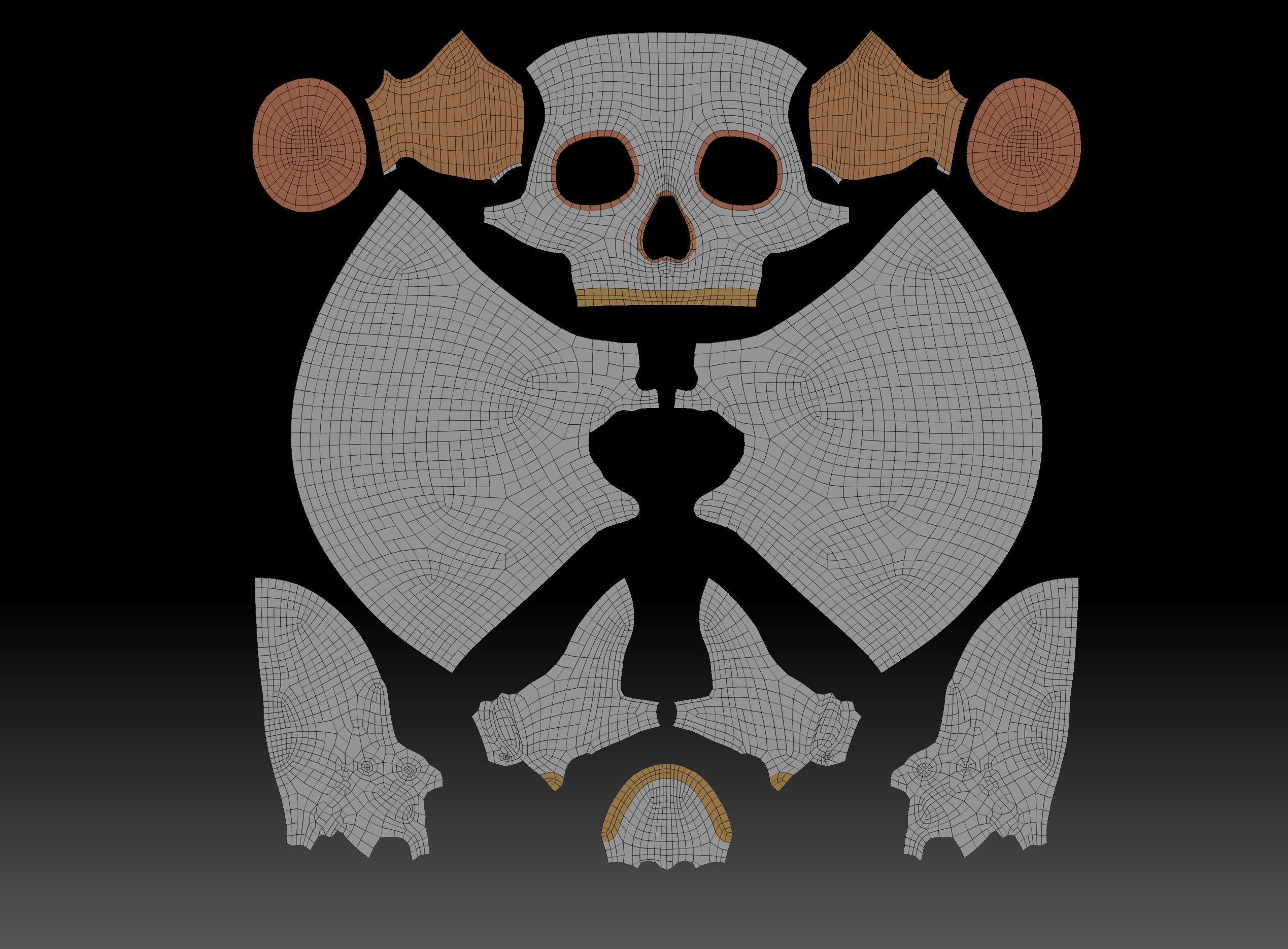 Body Parts BaseMeshes 3D model_11