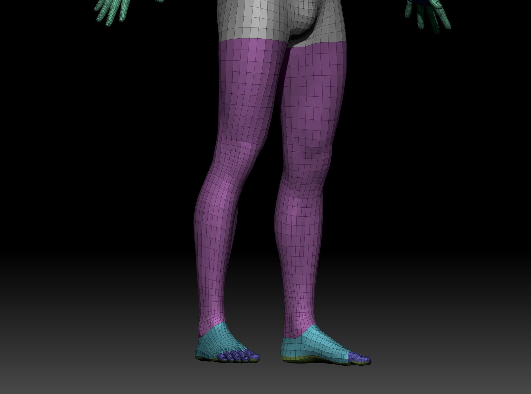 Body Parts BaseMeshes 3D model_22
