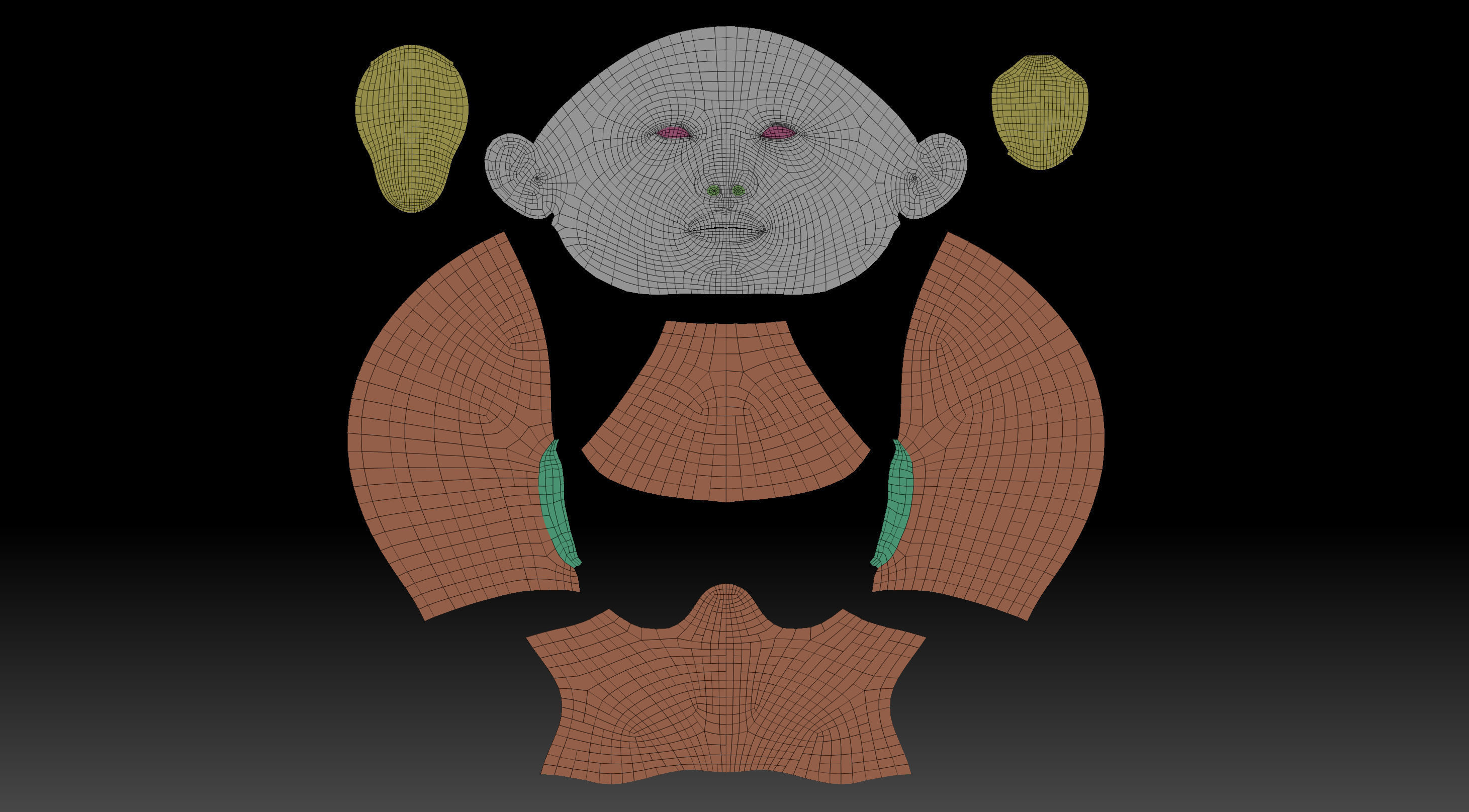 Body Parts BaseMeshes 3D model_9