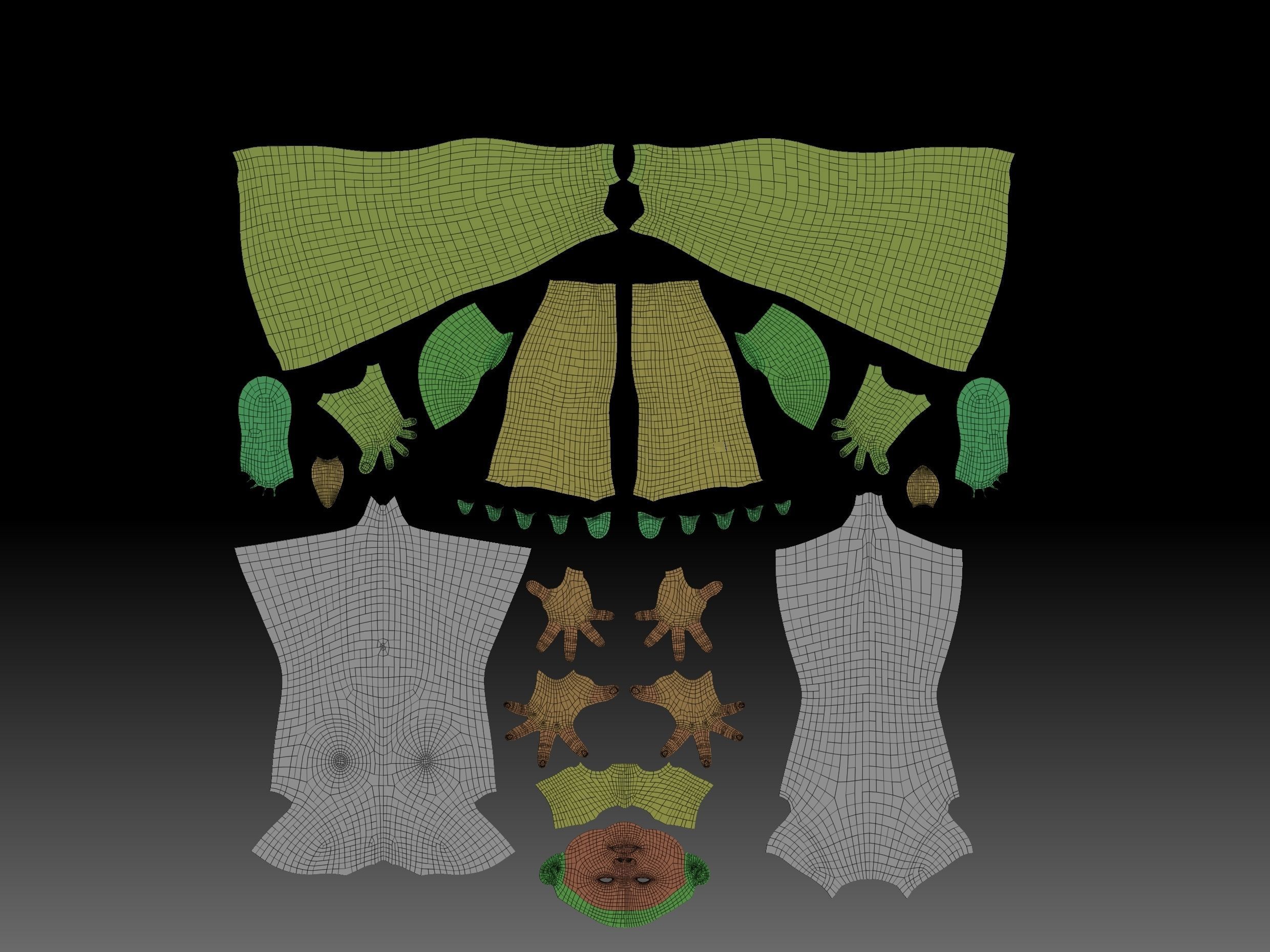 Body Parts BaseMeshes 3D model_18
