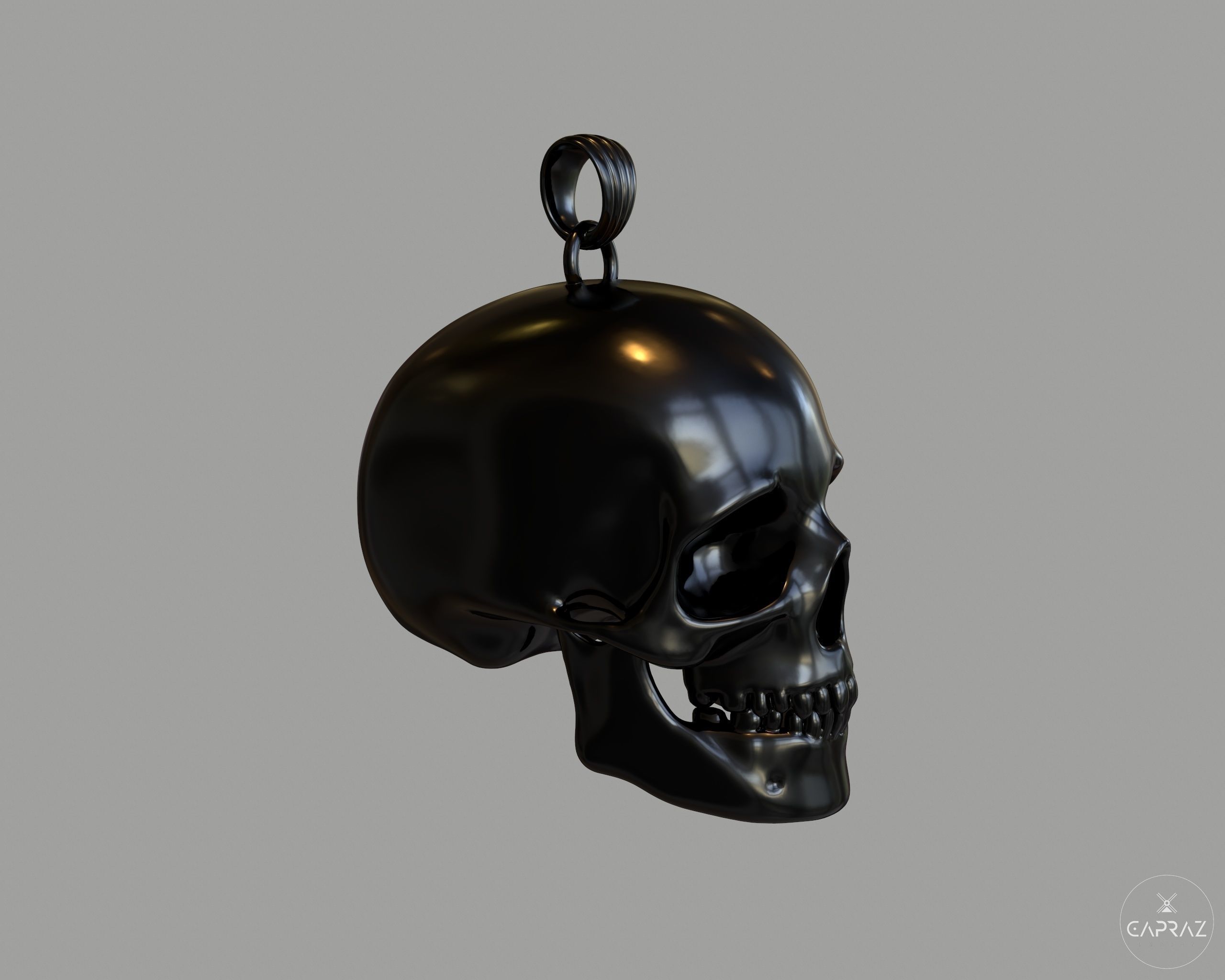 3D Printable Skull Neclace - rc 3D print model_14