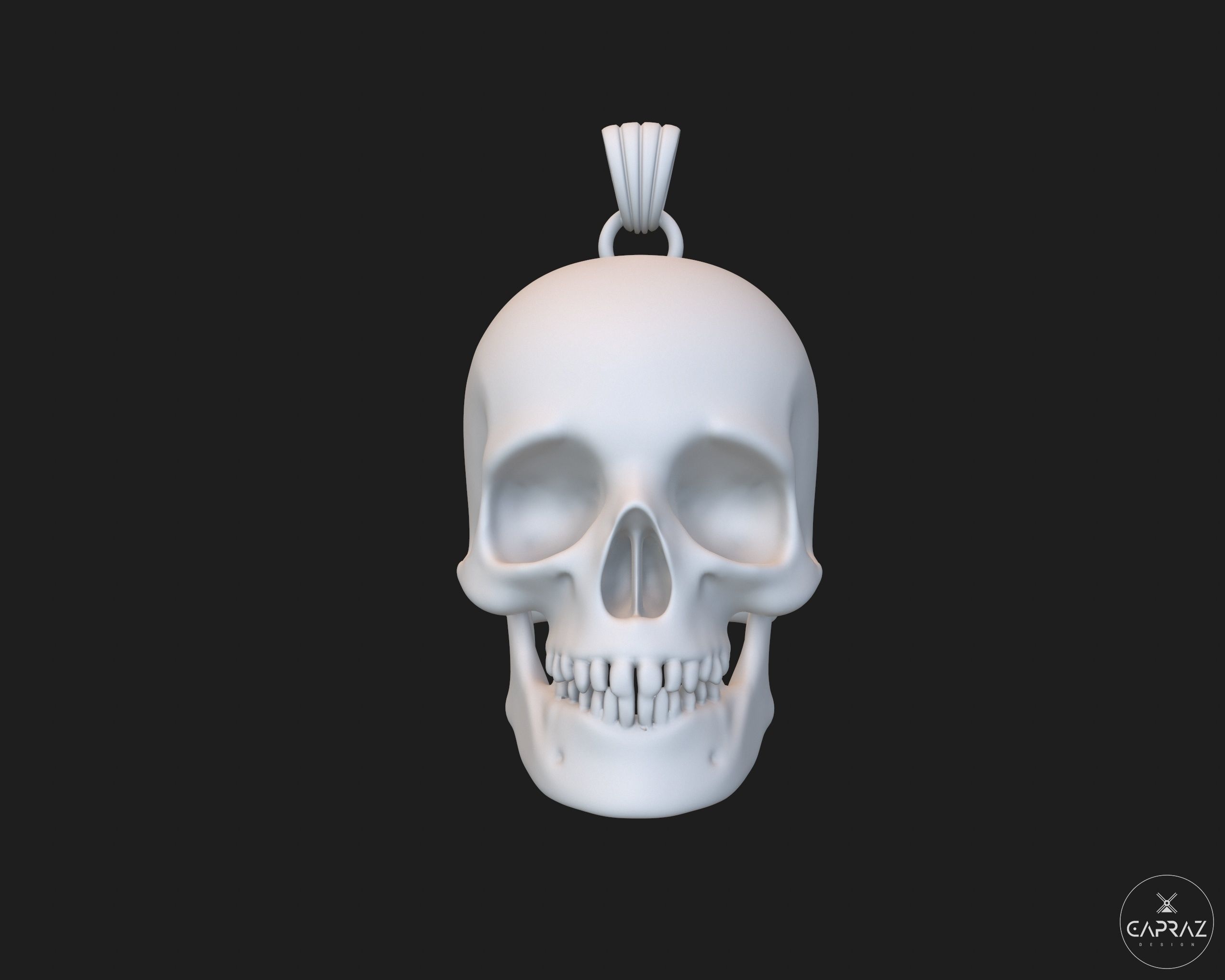 3D Printable Skull Neclace - rc 3D print model_16