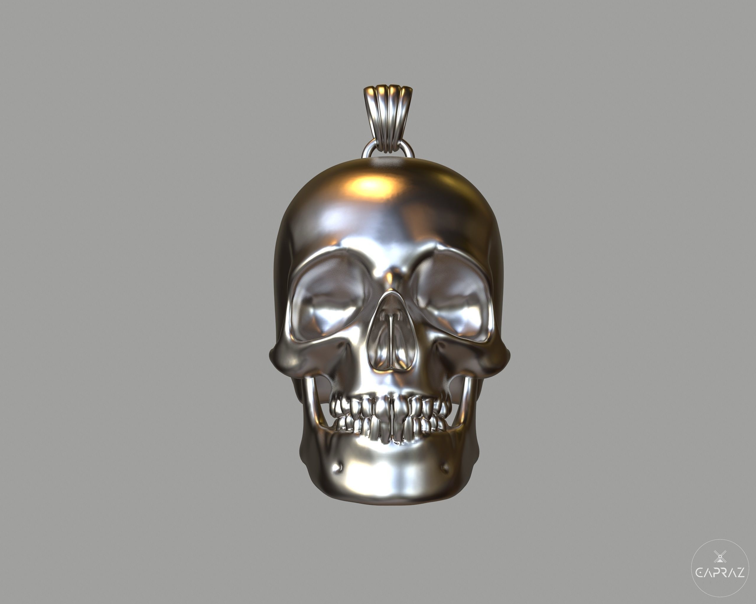 3D Printable Skull Neclace - rc 3D print model_9