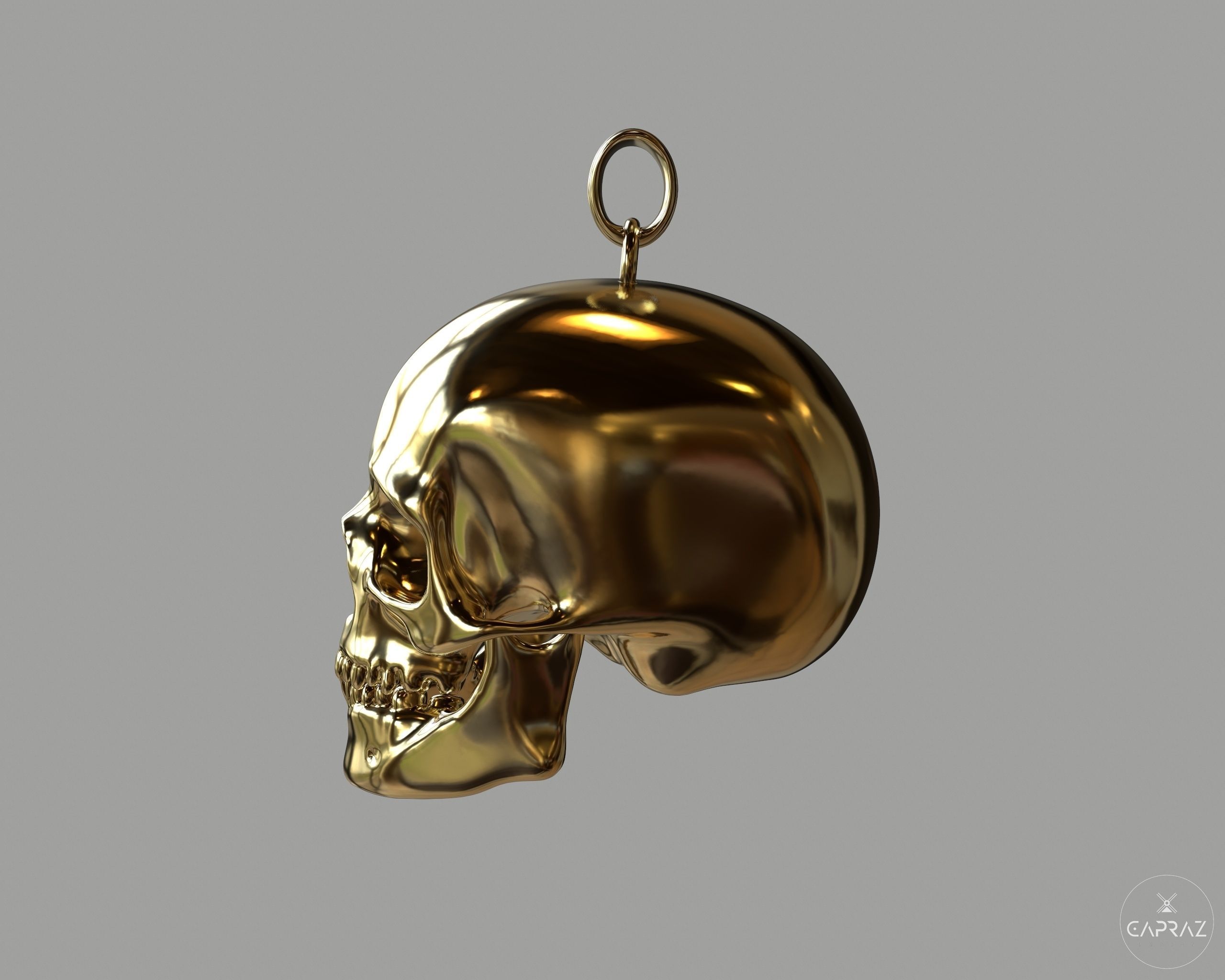3D Printable Skull Neclace - rc 3D print model_4