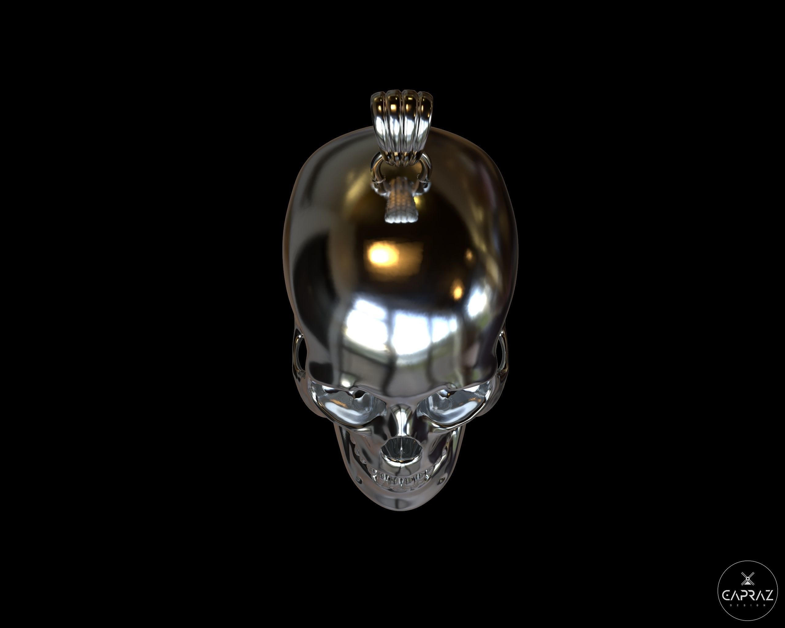 3D Printable Skull Neclace - rc 3D print model_12
