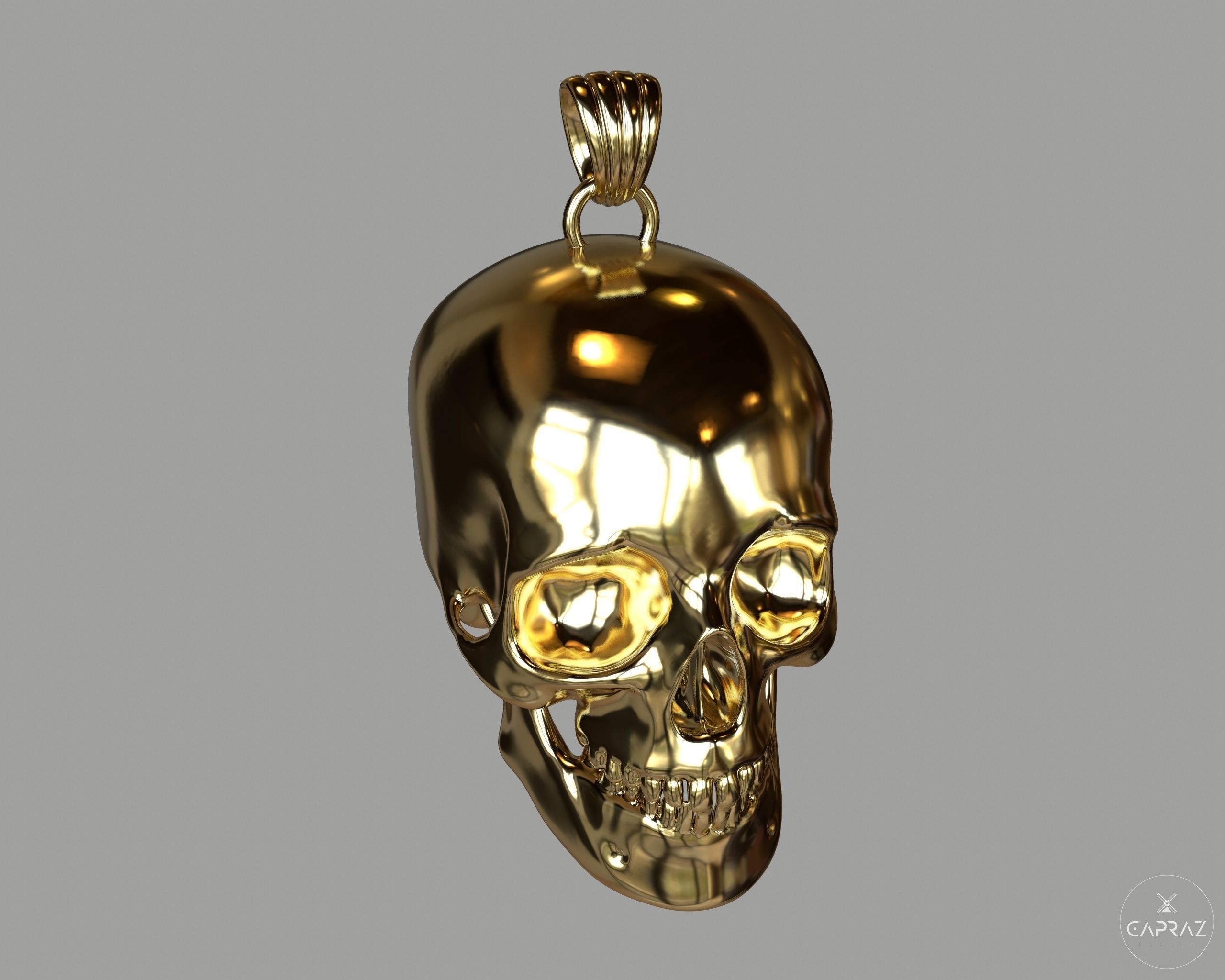 3D Printable Skull Neclace - rc 3D print model_7