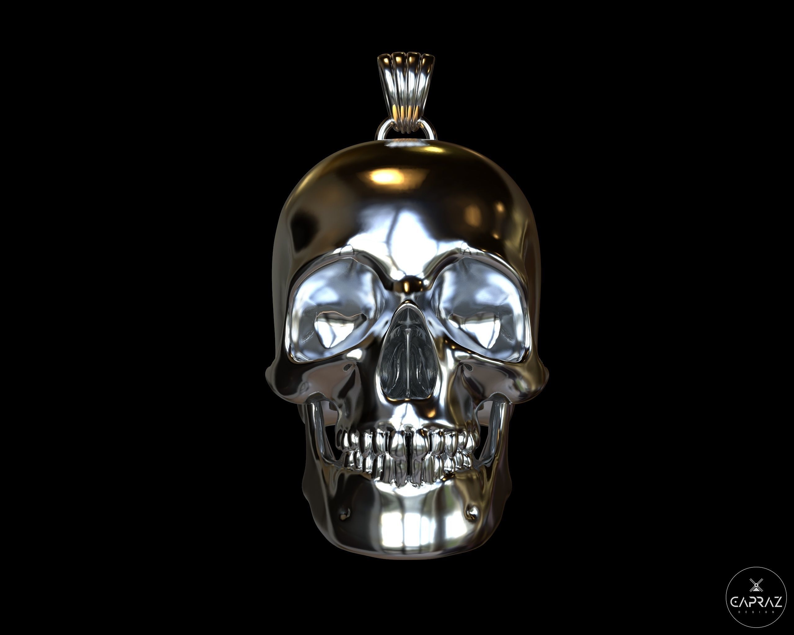 3D Printable Skull Neclace - rc 3D print model_11
