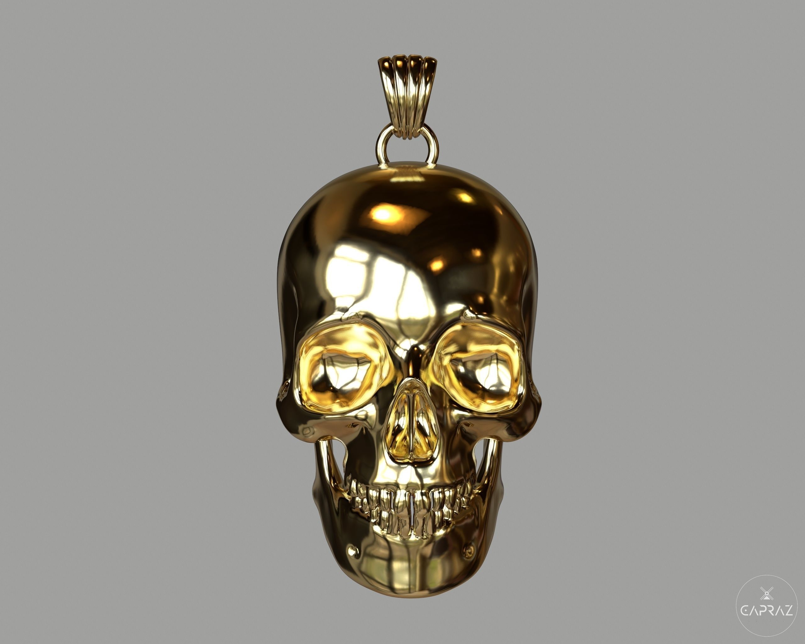 3D Printable Skull Neclace - rc 3D print model_3